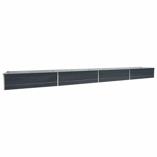 Arriate De Acero Galvanizado Gris Antracita 600x80x45 Cm_0