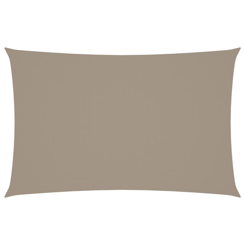 Vidaxl Toldo De Vela Rectangular Tela Oxford Gris Taupe 5x8 M_0