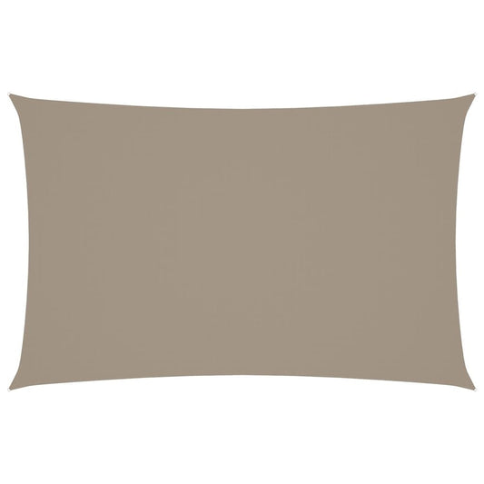 Vidaxl Toldo De Vela Rectangular Tela Oxford Gris Taupe 5x8 M_0