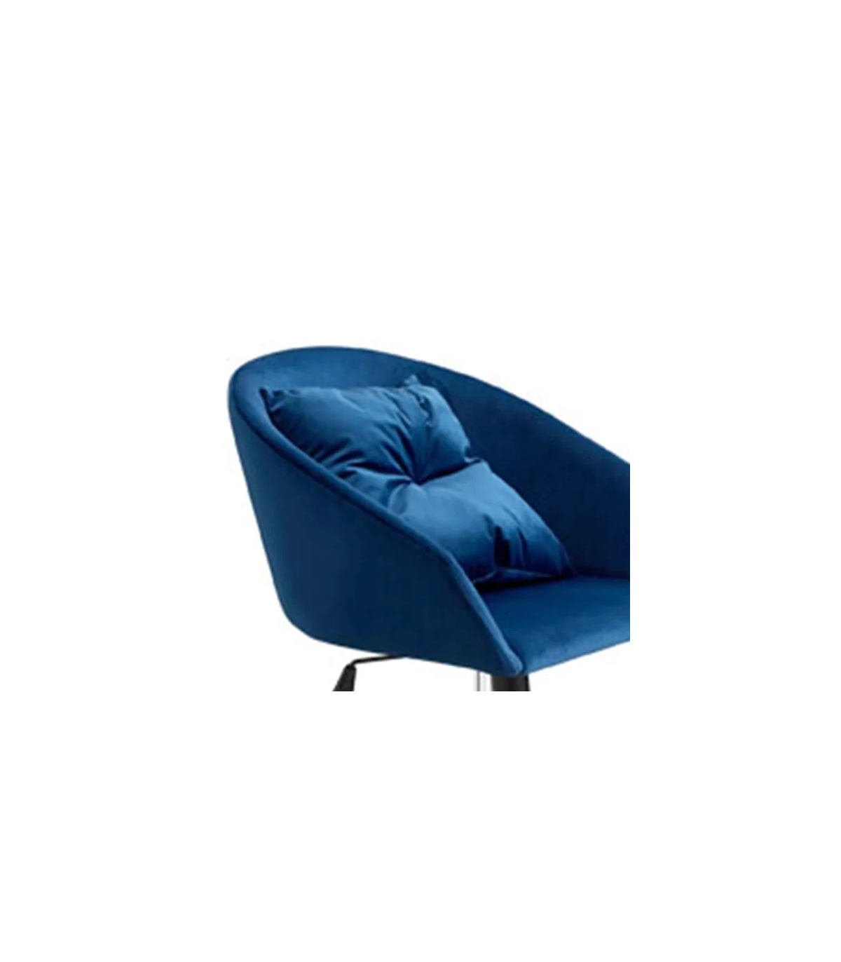Sillón Giratorio Cushion Acabado Azul, 64cm(ancho) 64cm(fondo) 85cm(alto)_4