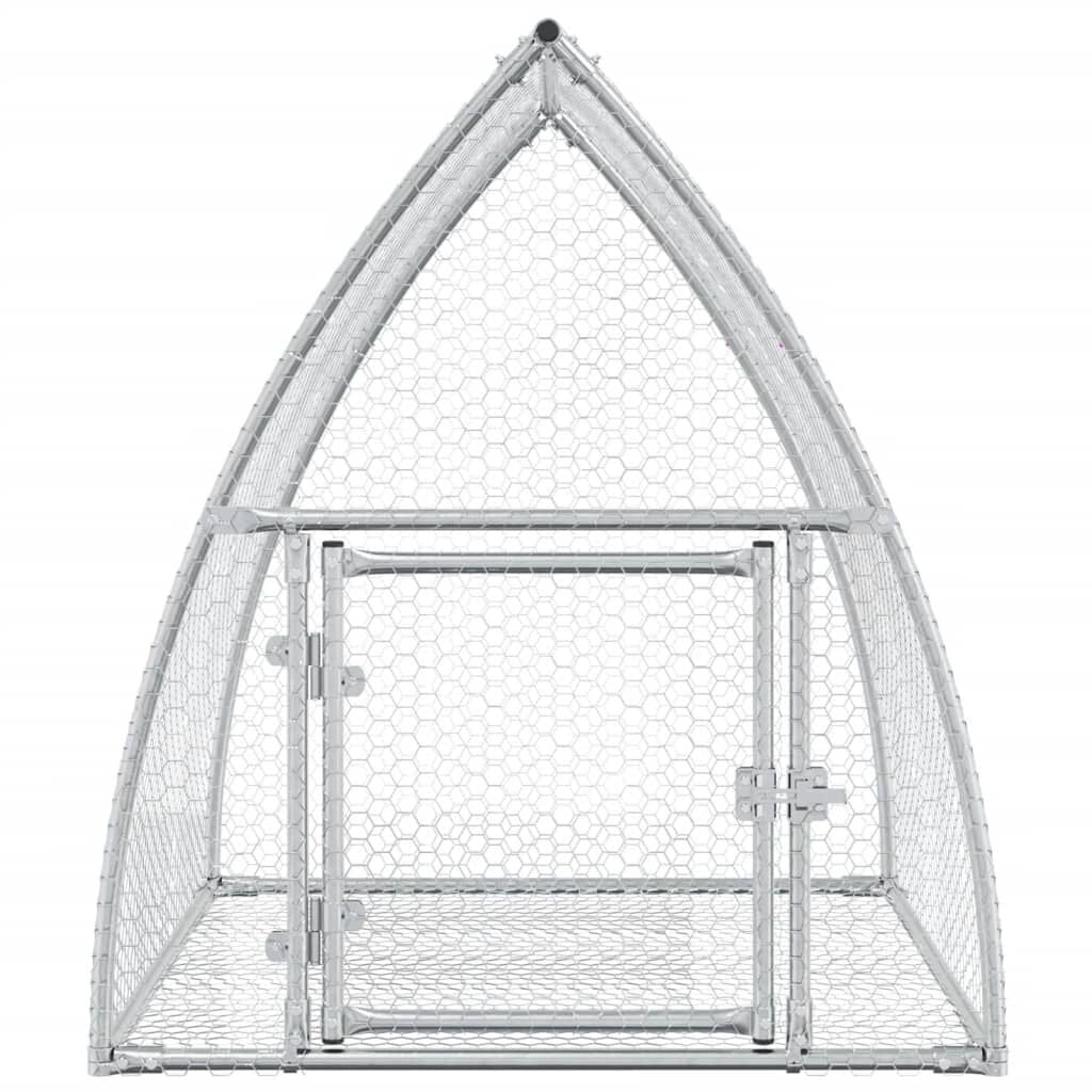 Vidaxl Conejera Acero Galvanizado Plateado 100x105x120 Cm_4