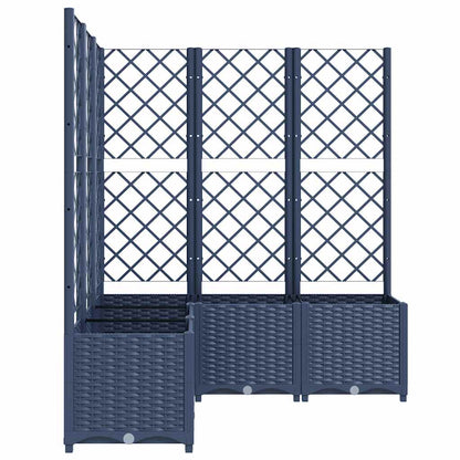 Jardinera Con Enrejado Pp Azul Gris 120x120x136 Cm_3