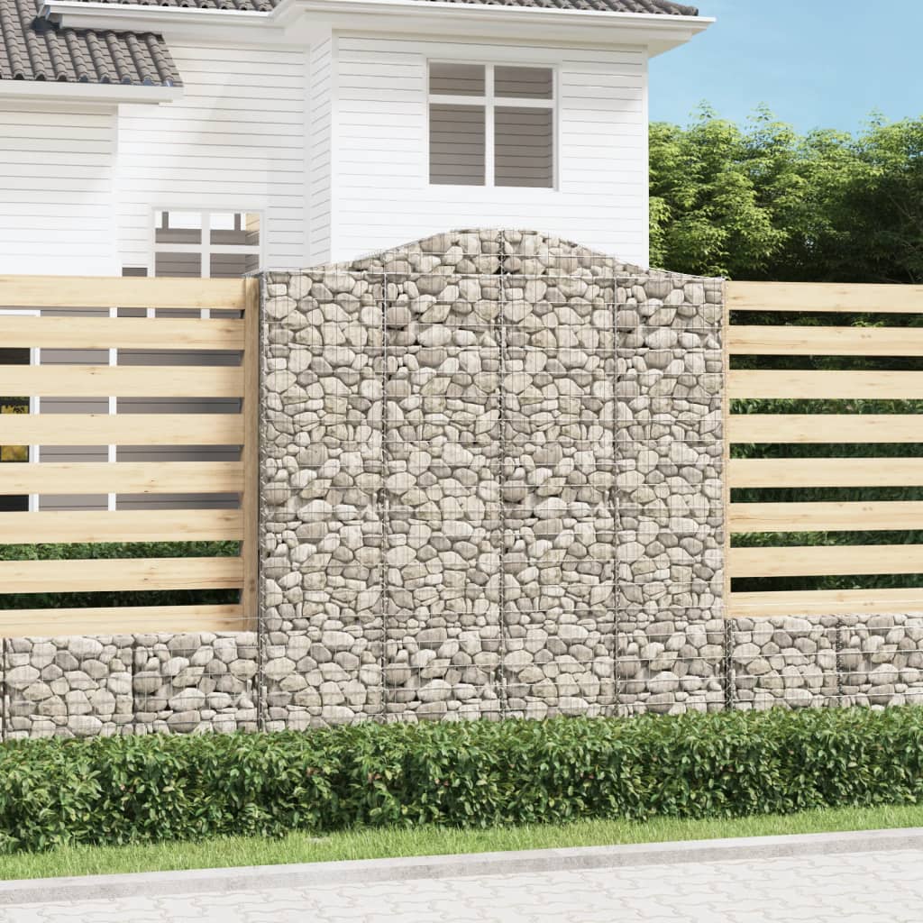 Cestas De Gaviones 3 Uds Forma De Arco Hierro 200x30x220/240 Cm_1
