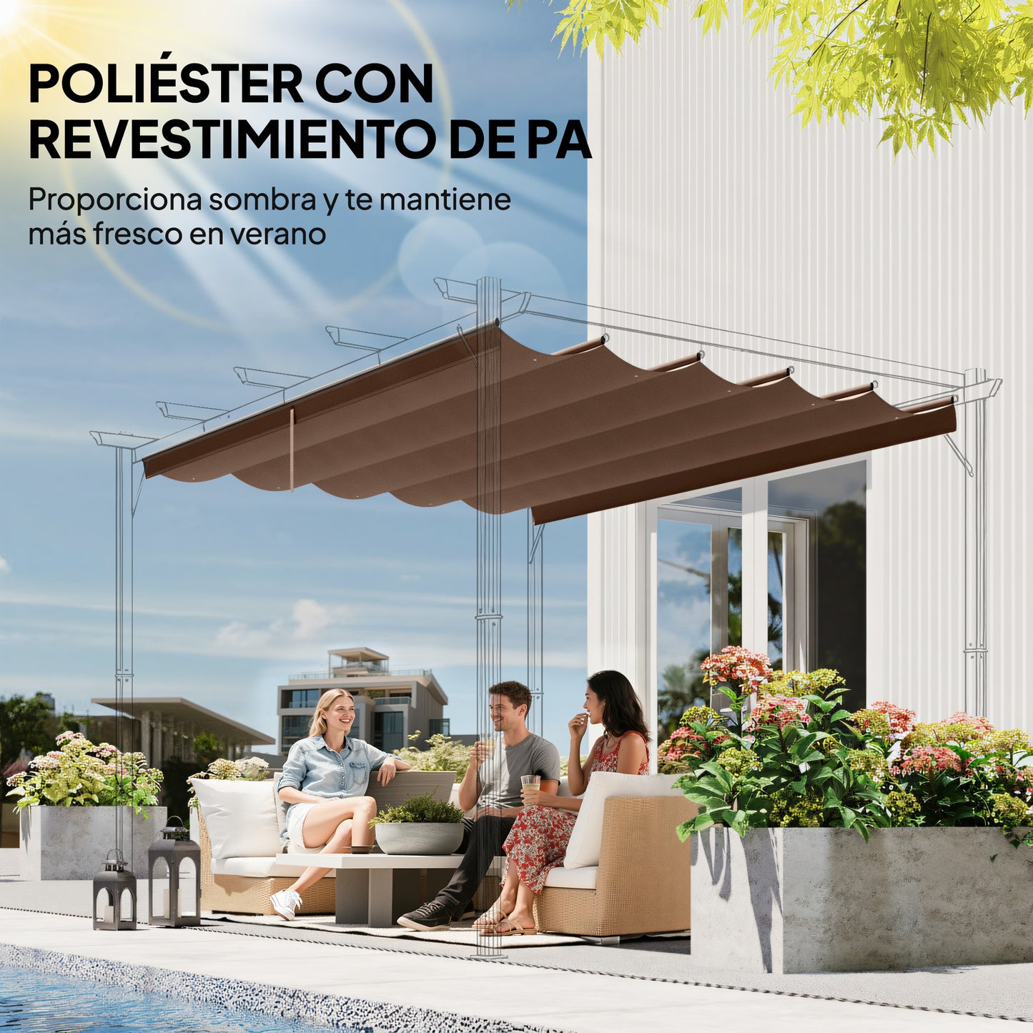 Outsunny Techo De Pérgola 3_4