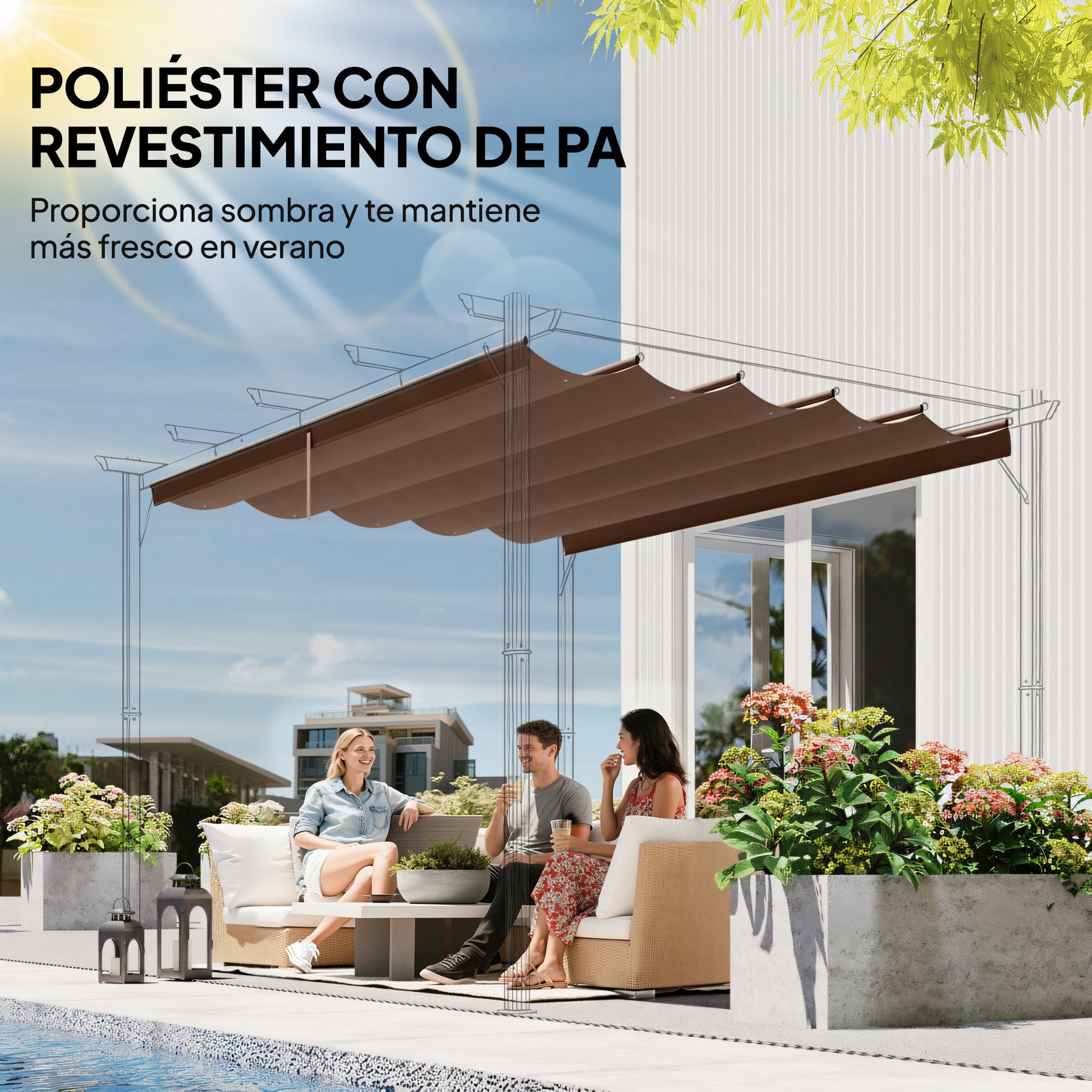 Outsunny Techo De Pérgola 3_4
