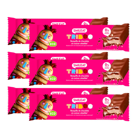 Pack 6x Barquillos barritas recubiertos de chocolate Triboo - Smileat