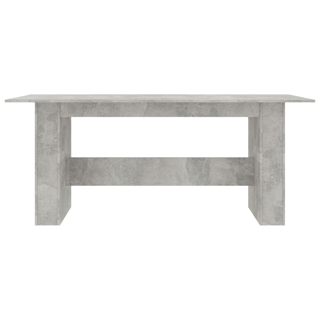 Mesa De Comedor Madera De Ingeniería Gris Hormigón 180x90x76 Cm_2