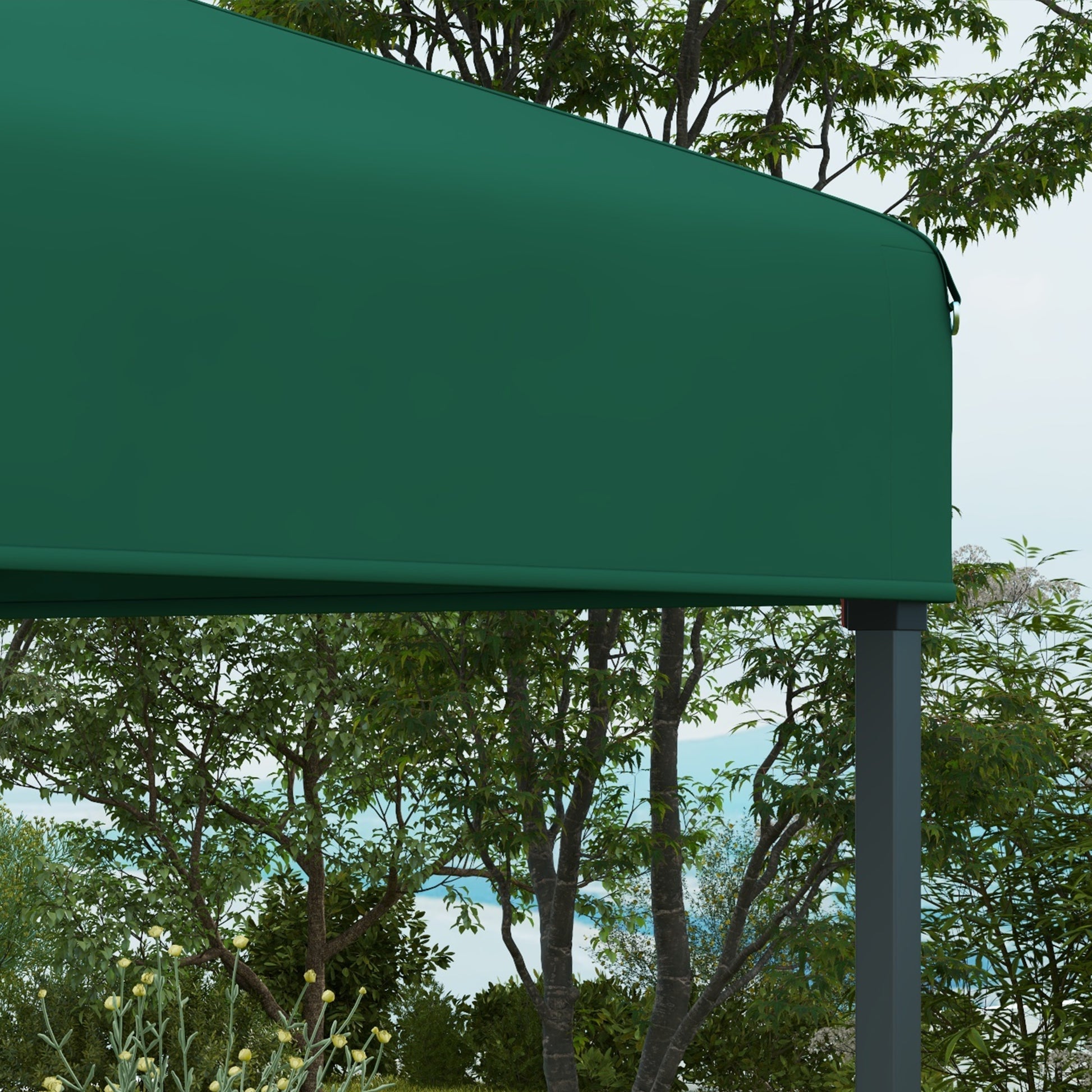 Outsunny Techo De Repuesto Para Carpa Plegable 3x3 M Impermeable Verde Oscuro_3