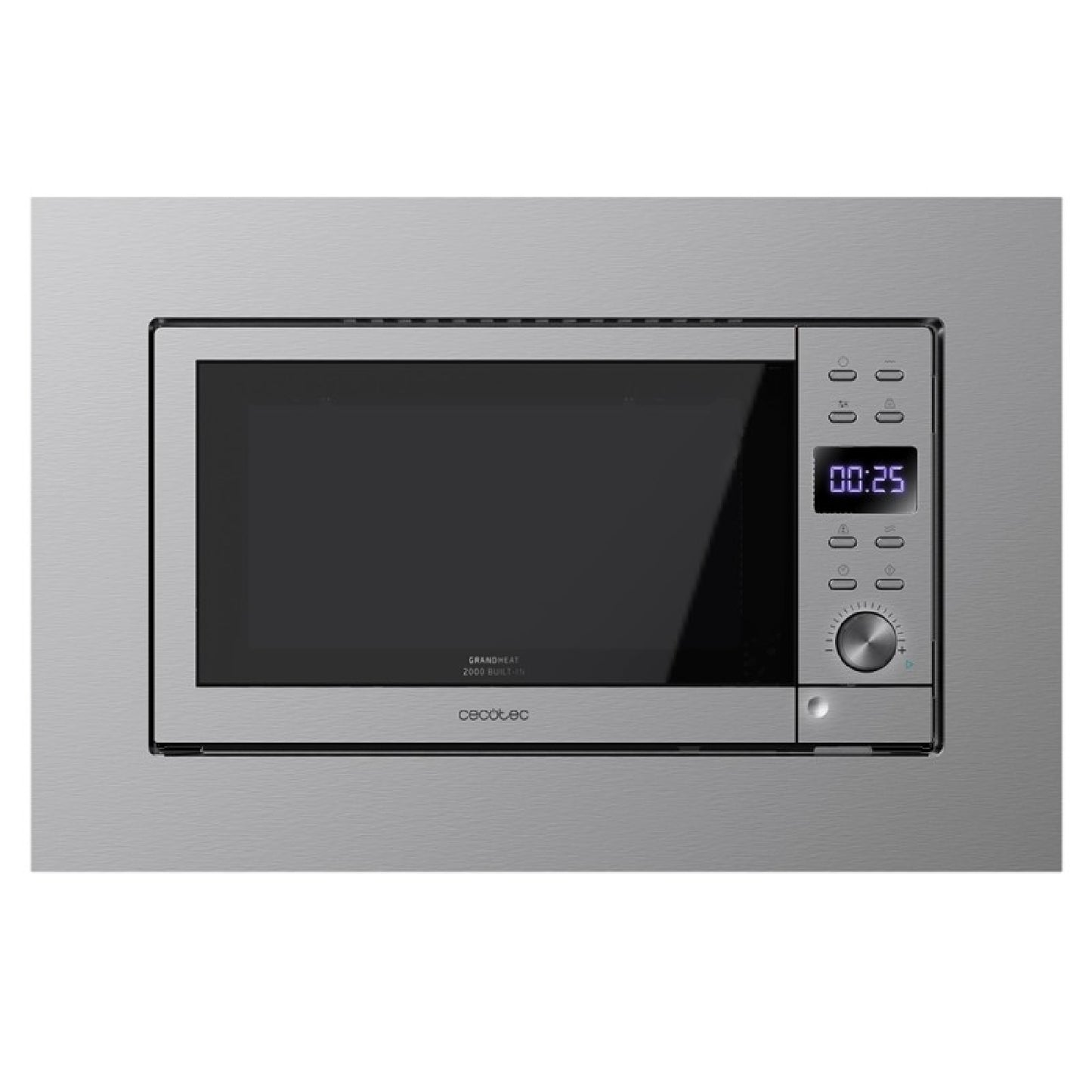 Microondas Encastrable Digital Grandheat 2000 Built-in Steel. 700w, Integrable, 20l, Grill, 9 Funciones Preconfiguradas, Quick Start, Diseño En Acer_0