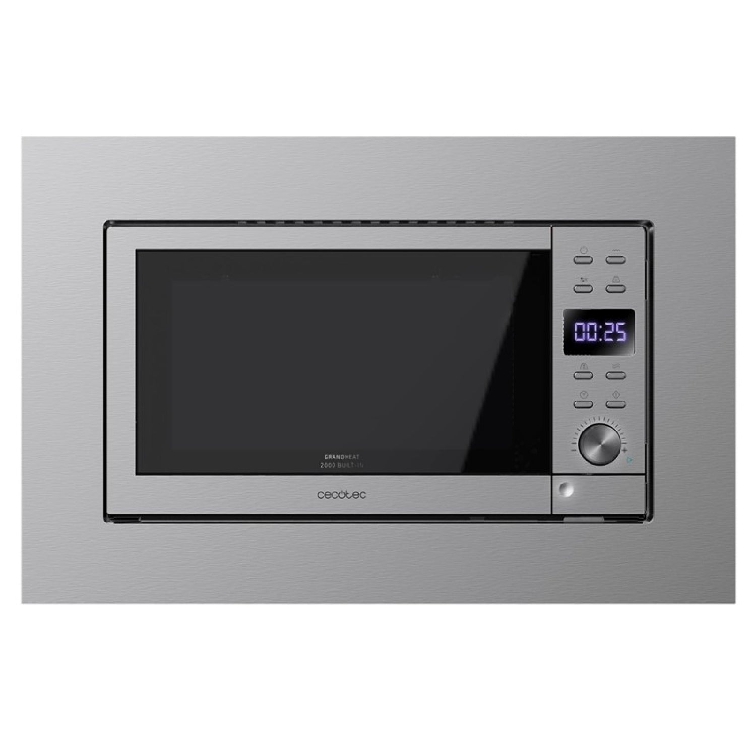 Microondas Encastrable Digital Grandheat 2000 Built-in Steel. 700w, Integrable, 20l, Grill, 9 Funciones Preconfiguradas, Quick Start, Diseño En Acer_0