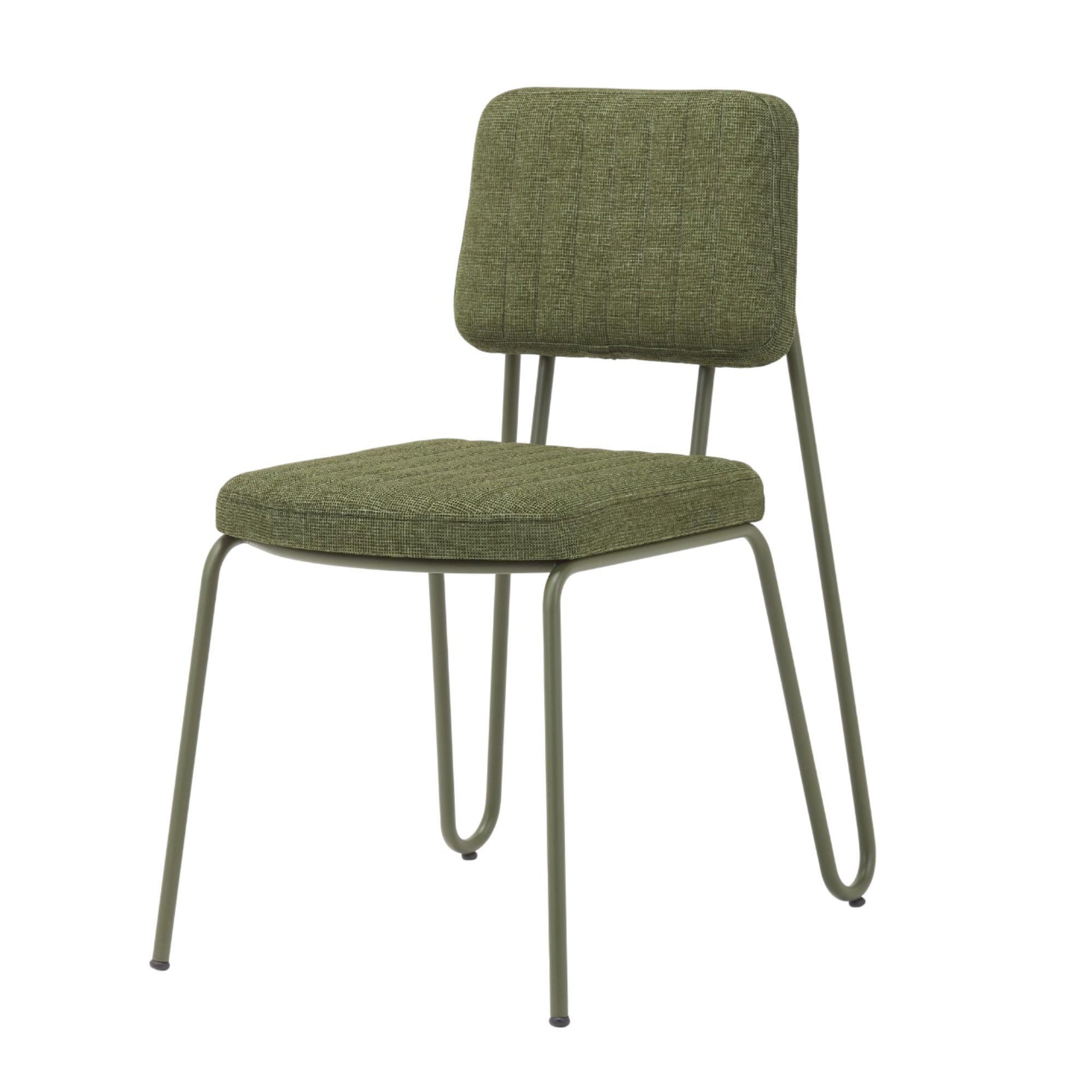 Silla Lona Verde Y Negra - Diseño Minimalista 55x60x95cm - Well Home_0