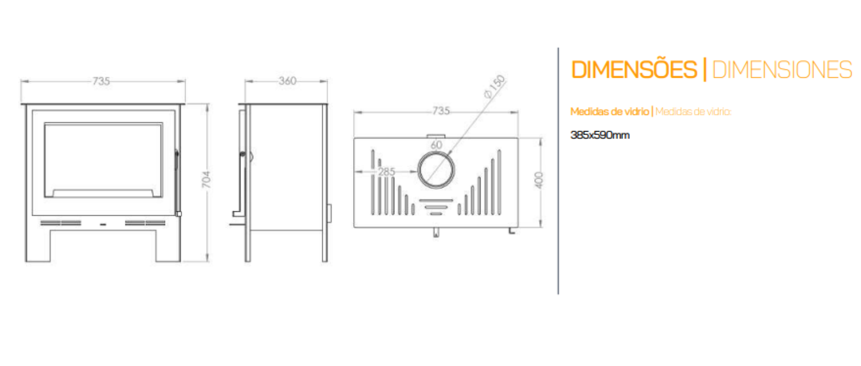 Estufa De Leña Metlor Modelo Smart_3