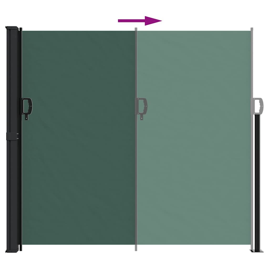 Vidaxl Toldo Lateral Retráctil Verde Oscuro 180x500 Cm_4