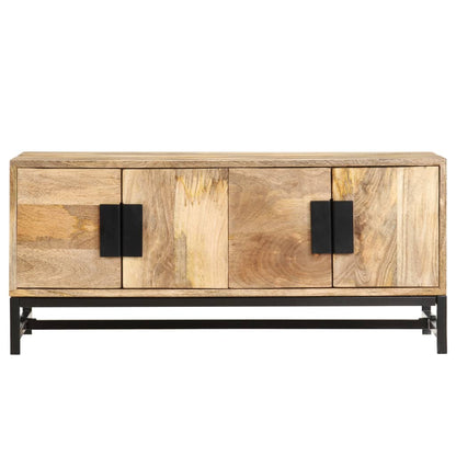 Mesa De Centro De Madera Maciza De Acacia 90x55x40 Cm_0