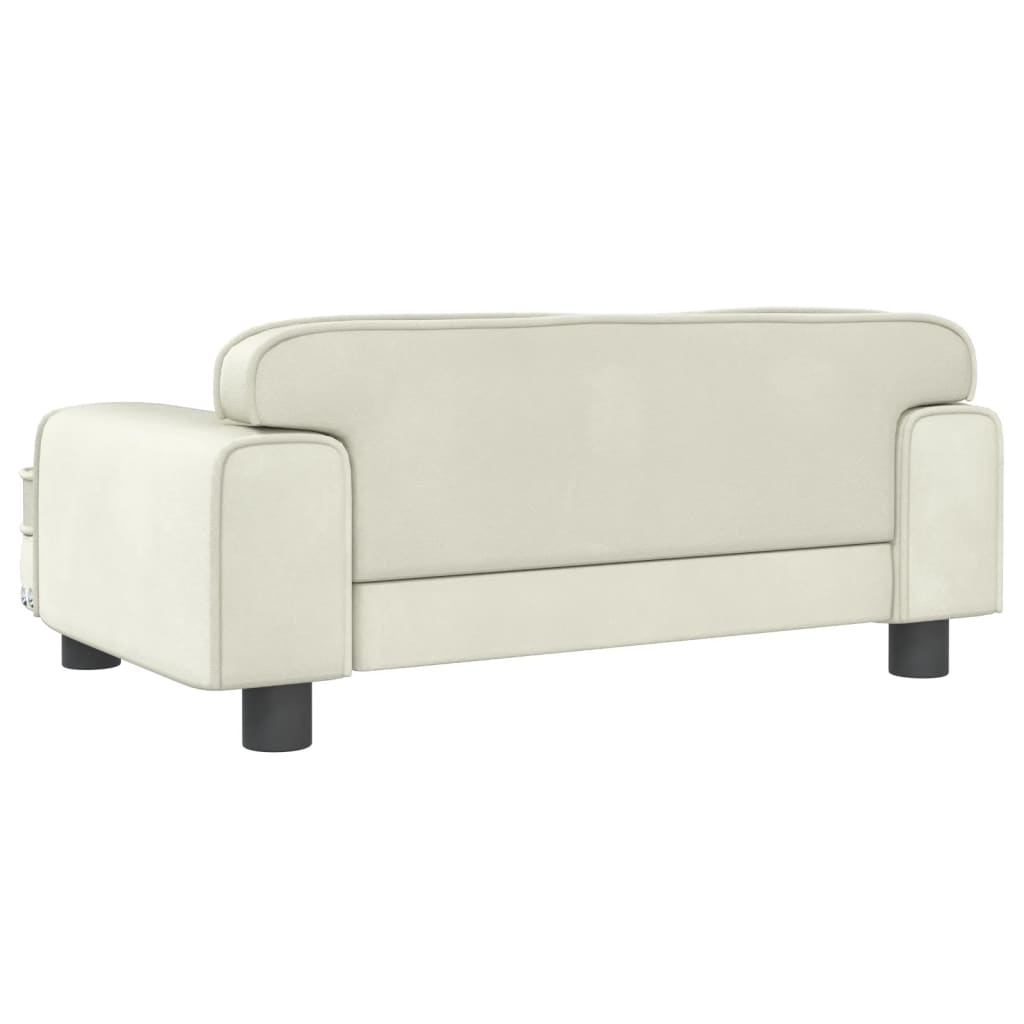 Cama Para Perros De Terciopelo Crema 70x45x30 Cm / Vetonek_5