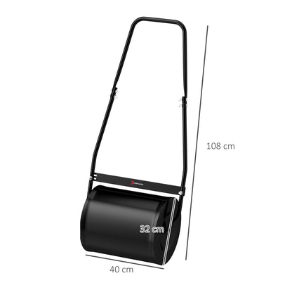 Rodillo De Césped Durhand Negro 30l Llena De Agua 50x32x108cm Acero_2