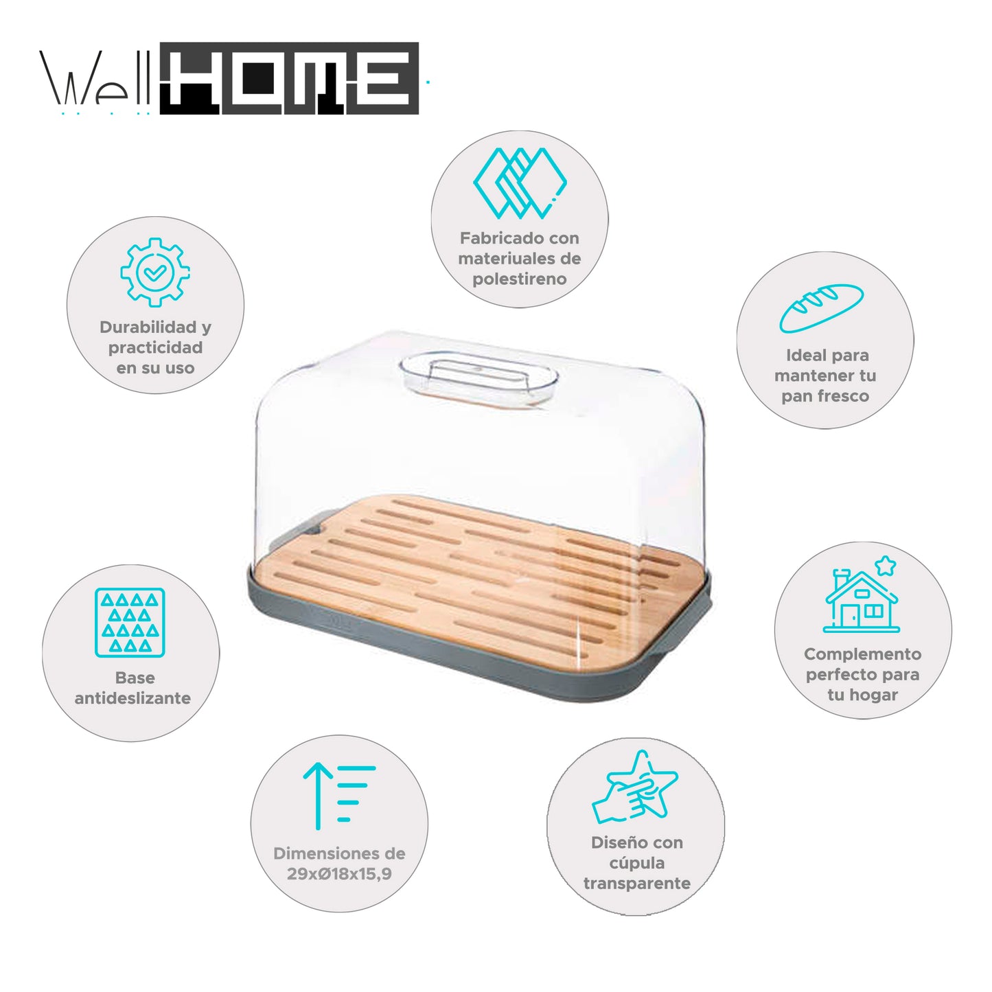 Wellhome - Caja Para Guardar El Pan Fresheat