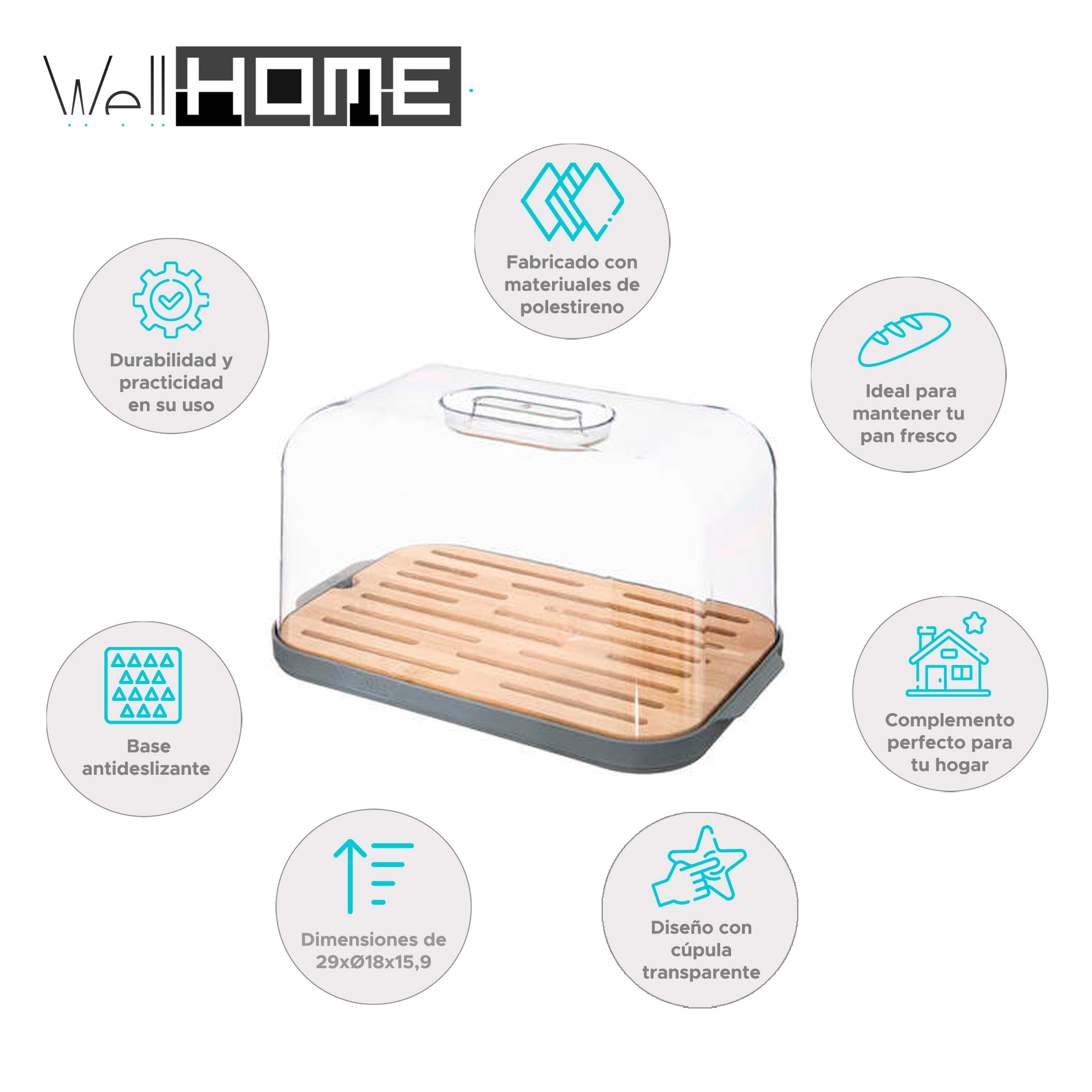 Wellhome - Caja Para Guardar El Pan Fresheat