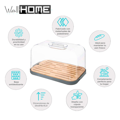 Wellhome - Caja Para Guardar El Pan Fresheat