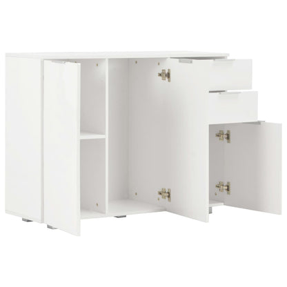 Aparador Blanco Brillante 107x35x80,5 Cm_3