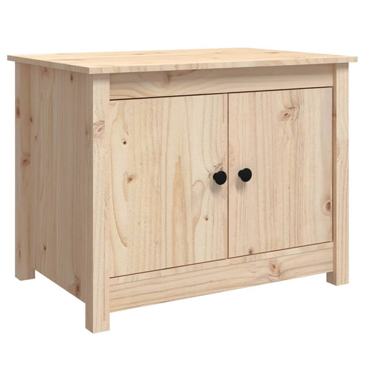 Mesa De Centro De Madera Maciza De Pino 71x49x55 Cm_0