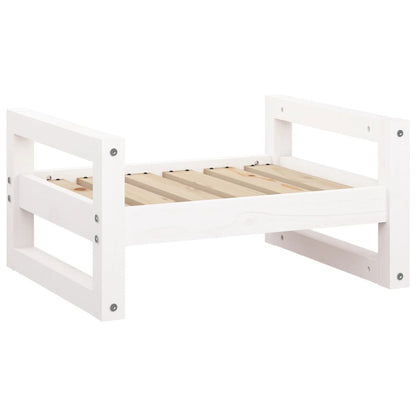 Vidaxl Cama Para Perros Madera Maciza De Pino Blanco 55,5x45,5x28 Cm_0
