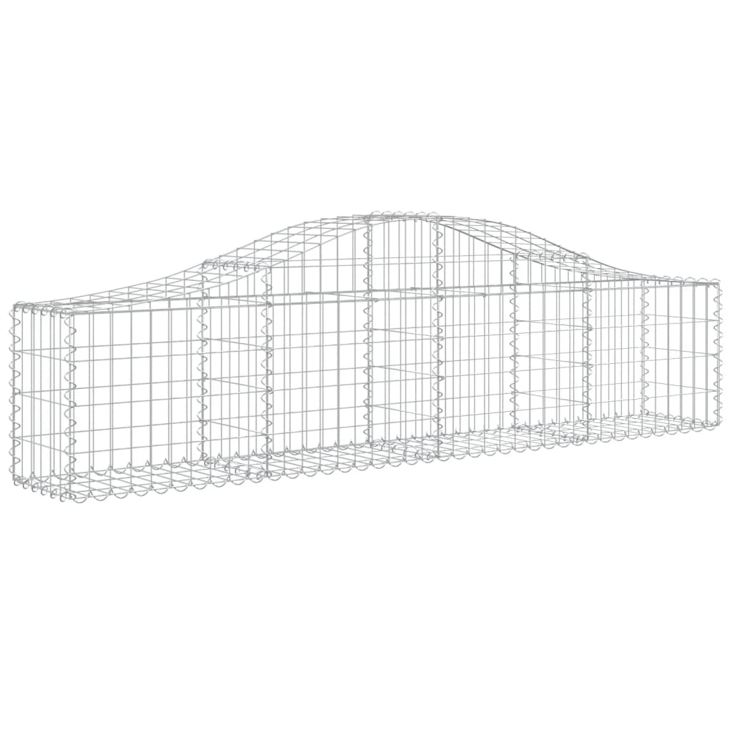 Cestas De Gaviones 10 Uds Forma De Arco Hierro 200x30x40/60 Cm_2