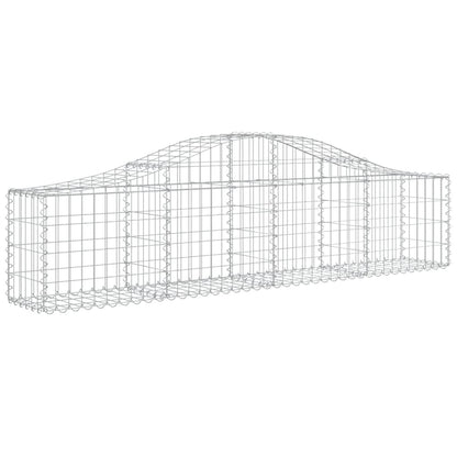Cestas De Gaviones 14 Uds Forma De Arco Hierro 200x30x40/60 Cm_2