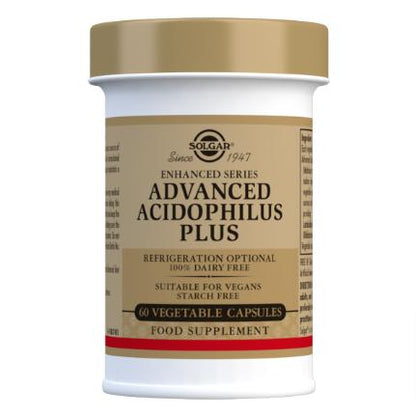 Acidophilus Plus Avanzado. Solgar 60 Cápsulas