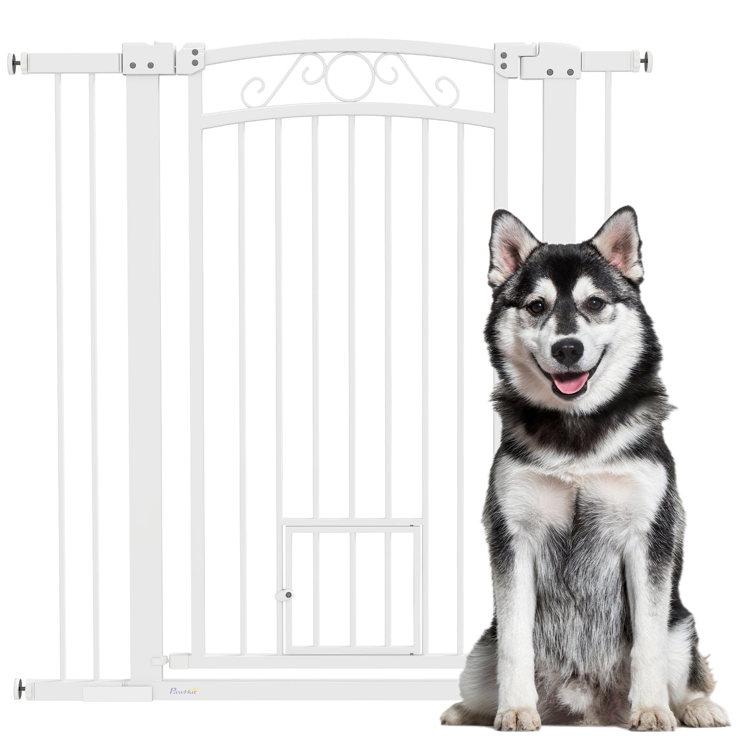 Pawhut Barrera Para Perros Con Cierre Automático_0