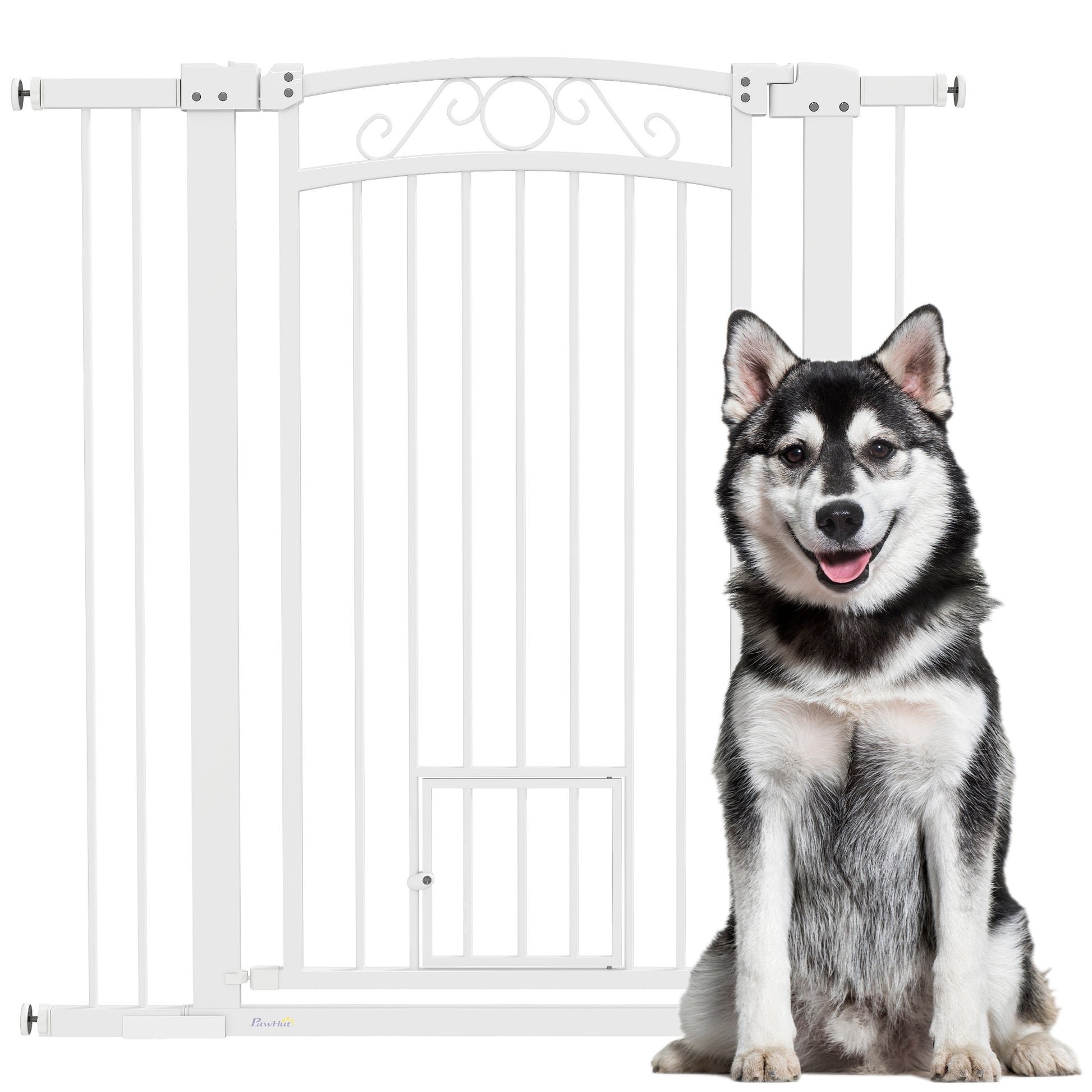 Pawhut Barrera Para Perros Con Cierre Automático_0