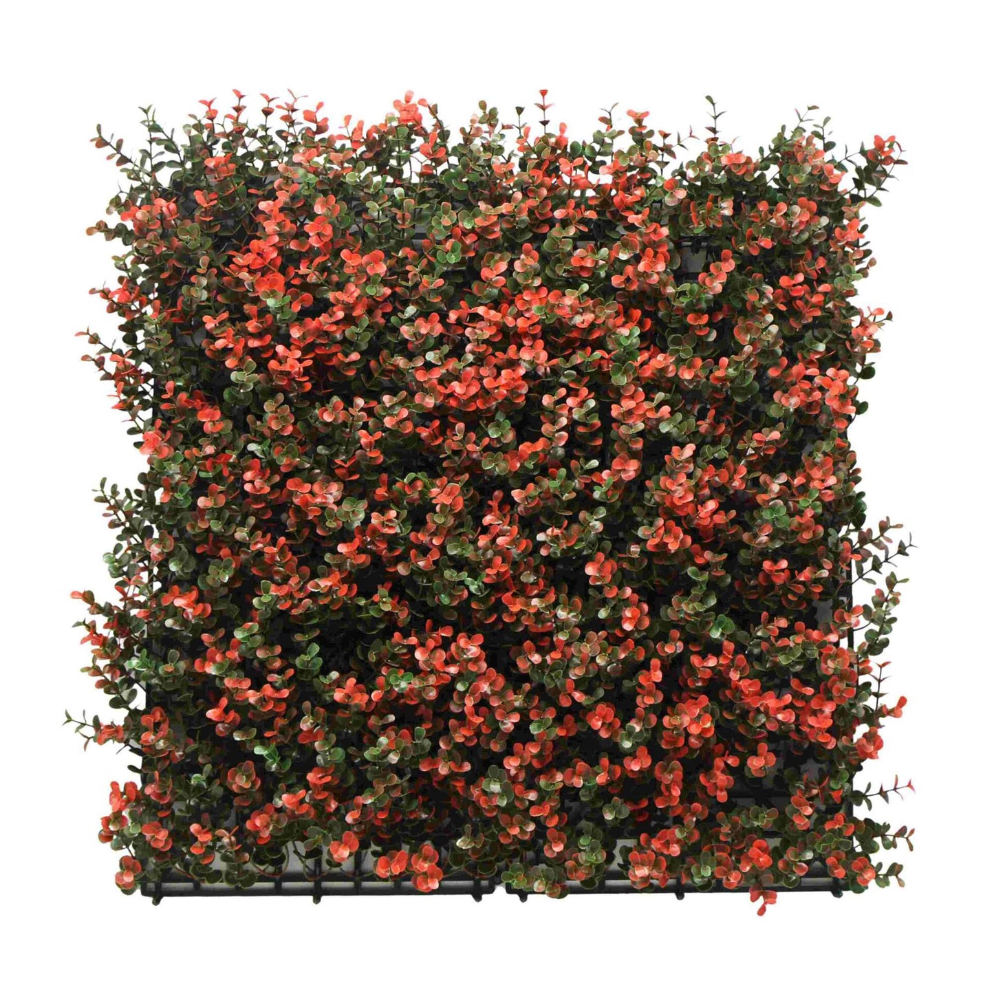 Jardín Vertical Artificial 100x100cm Well Home Con Flores Rojas Realistas