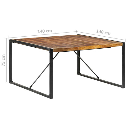 Mesa De Comedor De Madera Maciza 140x140x75 Cm_4