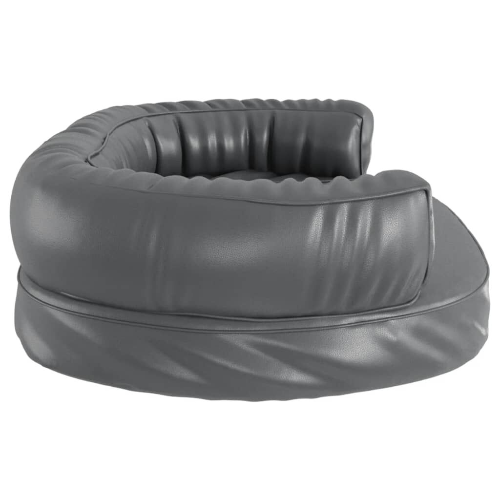 Vidaxl Cama Para Perros De Espuma Cuero Sintético Gris 75x53 Cm_4