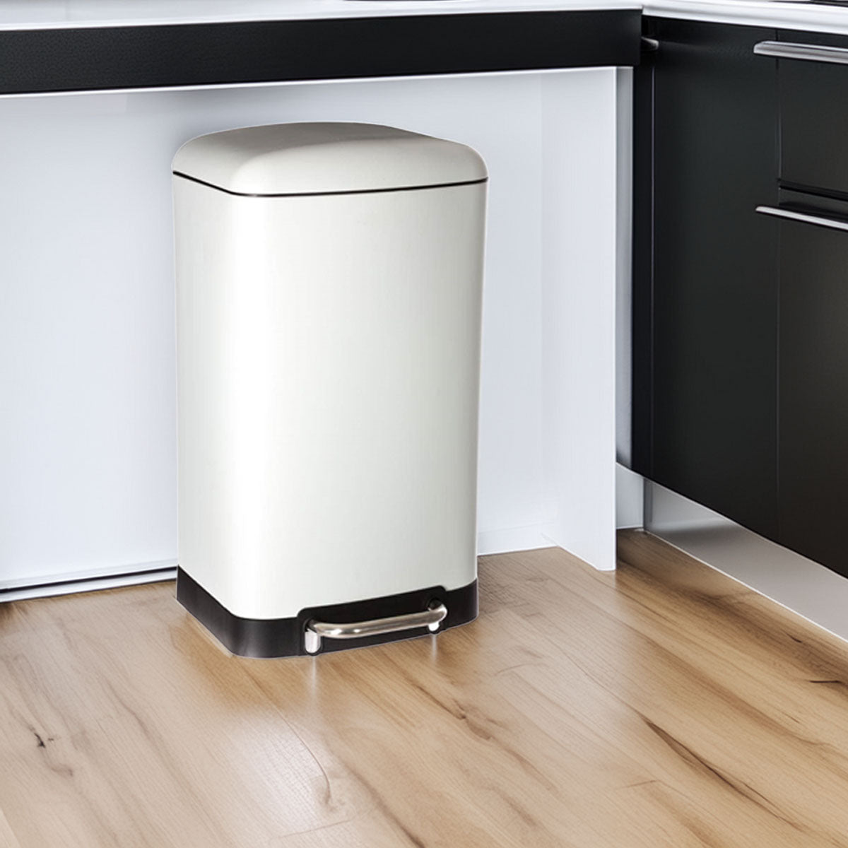 Wellhome Cubo Ariane Metal Blanco 30l