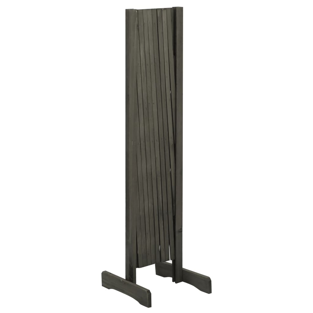 Valla De Jardín Enrejada Madera Maciza De Abeto Gris 180x100 Cm / Vetonek_5