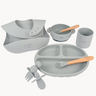 Vajilla De Silicona Orgánica - 8 Piezas - Gris Perla.