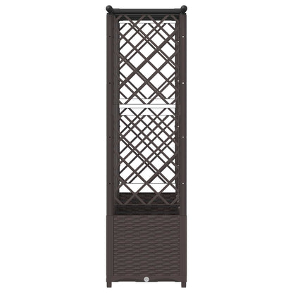 Cama Elevada Con Trellis Y Techo Marrón 202 X 40 X 136 Cm Pp_3