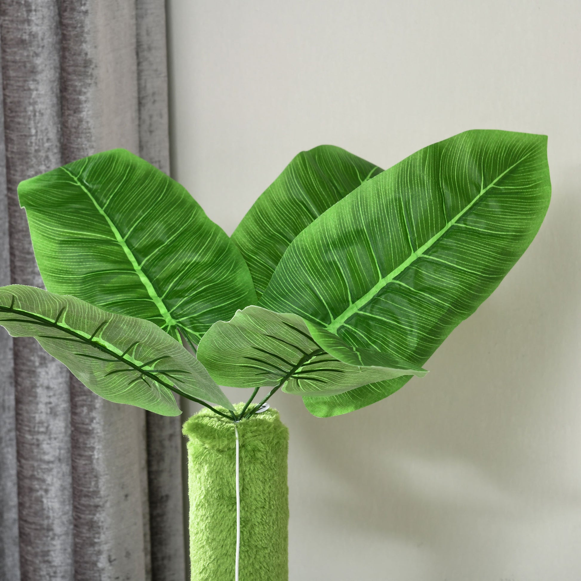 Pawhut Árbol Rascador Para Gatos Grandes De 142 Cm Con Hojas 49x49x142 Cm Verde_4