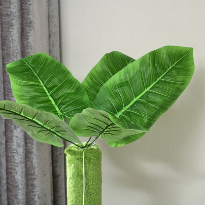 Pawhut Árbol Rascador Para Gatos Grandes De 142 Cm Con Hojas 49x49x142 Cm Verde_4