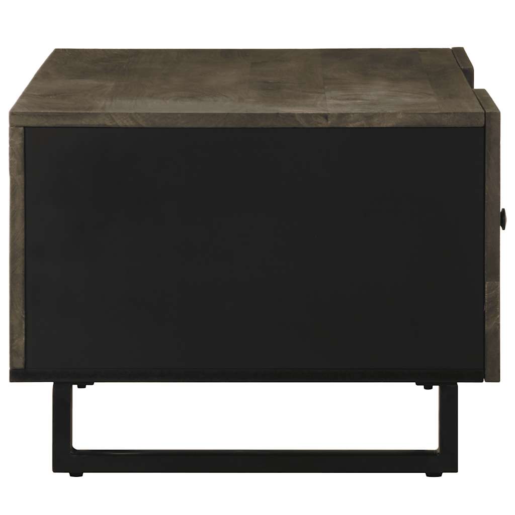 Mesa De Centro Madera Maciza De Mango Negra 100x54x40 Cm_2