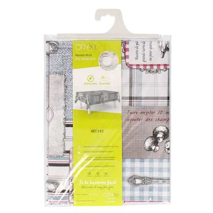 Mantel Hule Rectangular Menu Restaurante Impermeable Antimanchas Pvc 140x250 Cm.  Recortable Uso Interior Y Exterior_2