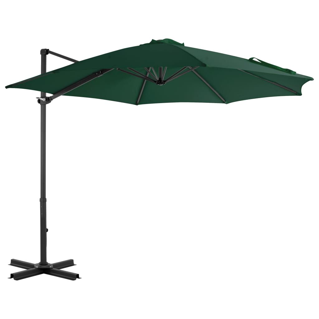 Vidaxl Sombrilla Jardín Voladiza Con Palo De Aluminio Verde 300 Cm_0