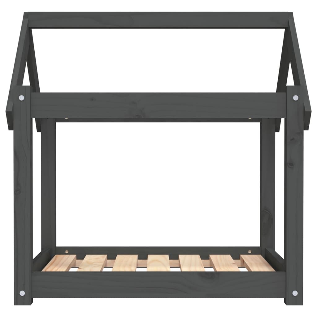 Vidaxl Cama Para Perros Madera Maciza De Pino Gris 71x55x70 Cm_4