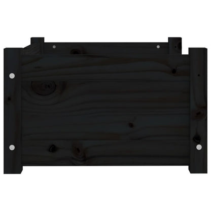 Cama Para Perros Madera Maciza De Pino Negro 55,5x45,5x28 Cm / Vetonek_3