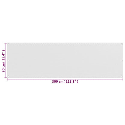 Vidaxl Toldo Para Balcón Hdpe Blanco 90x300 Cm_2