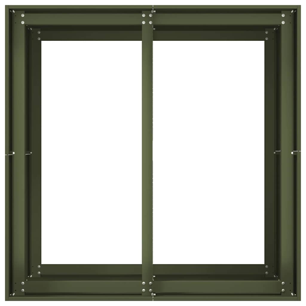 Jardinera Acero Verde Oliva 80x80x80 Cm_4