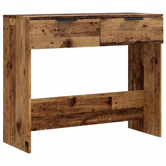 Mesa Consola Madera Contrachapada Envejecida 90x36x75 Cm_0