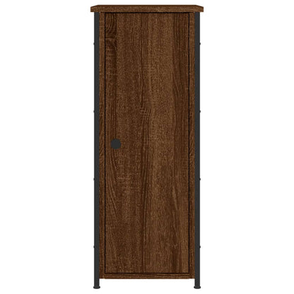 Mesitas Noche 2 Uds Madera Ingeniería Marrón Roble 32x42x80 Cm_4