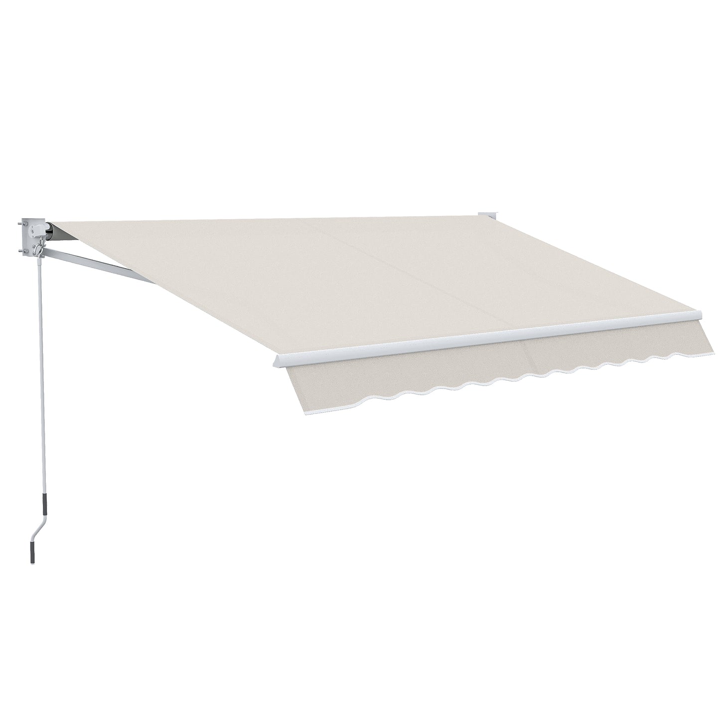 Outsunny Toldo Manual Retráctil Con Manivela 200x250 Cm Protección Solar Uv50+_0
